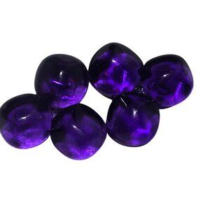 Purple Acrylic Flower Shaped Earrings Vintage Fashion Jewelry